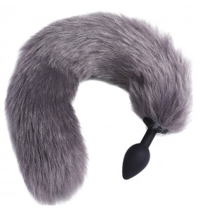 Mizzzee - Fox Tail Silicone Anal Plugs (Gray)